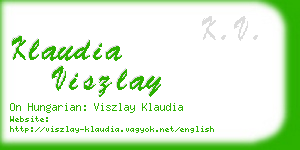 klaudia viszlay business card